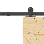 Porta Scorrevole con Set Hardware 85x210 cm Legno Massello Pino