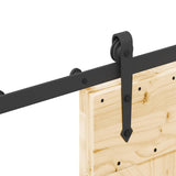 Porta Scorrevole con Set Hardware 70x210 cm Legno Massello Pino