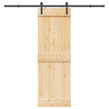 Porta Scorrevole con Set Hardware 70x210 cm Legno Massello Pino