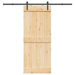 Porta Scorrevole con Set Hardware 85x210 cm Legno Massello Pino