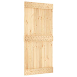 Porta Scorrevole con Set Hardware 95x210 cm Legno Massello Pino