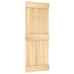 Porta Scorrevole con Set Hardware 80x210 cm Legno Massello Pino