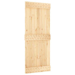 Porta Scorrevole con Set Hardware 85x210 cm Legno Massello Pino