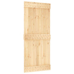 Porta Scorrevole con Set Hardware 90x210 cm Legno Massello Pino