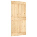 Porta Scorrevole con Set Hardware 100x210cm Legno Massello Pino