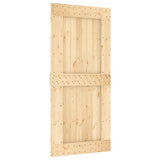 Porta Scorrevole con Set Hardware 95x210 cm Legno Massello Pino