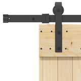 Porta Scorrevole con Set Hardware 70x210 cm Legno Massello Pino