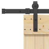 Porta Scorrevole con Set Hardware 80x210 cm Legno Massello Pino