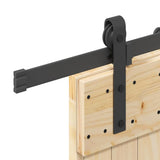 Porta Scorrevole con Set Hardware 70x210 cm Legno Massello Pino