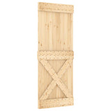 Porta Scorrevole con Set Hardware 80x210 cm Legno Massello Pino