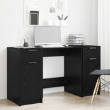 Scrivania Rovere Nero 133 x 50 x 75 cm Legno truciolato