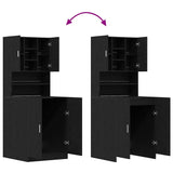 Armadio per Lavatrice 2 pcs Rovere Nero 70,5 x 71,5 x 181,5 cm