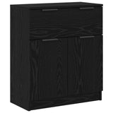 Credenza 3 pcs Rovere Nero 181 x 30 x 70 cm Legno truciolato