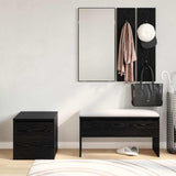 Set mobili da ingresso 3 pcs Rovere nero 80 x 31 x 40 cm