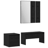 Set mobili da ingresso 3 pcs Rovere nero 80 x 31 x 40 cm