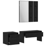 Set mobili da ingresso 3 pcs Rovere nero 80 x 31 x 40 cm