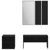 Set mobili da ingresso 3 pcs Rovere nero 80 x 31 x 40 cm