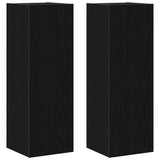 Set mobile TV 8 pcs Rovere Nero 100 x 30 x 30 cm