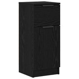 Credenza con cassetto 3 pcs Rovere Nero Legno truciolato