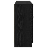 Credenza con cassetto 3 pcs Rovere Nero Legno truciolato