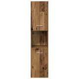 Set di mobili per il bagno con porta 4 pcs Legno vecchio