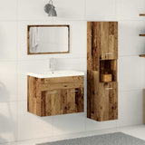 Set di mobili per il bagno 4 pcs Marrone Legno truciolato