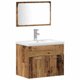 Set di mobili per il bagno 4 pcs Marrone Legno truciolato