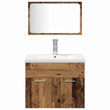 Set di mobili per il bagno 4 pcs Marrone Legno truciolato