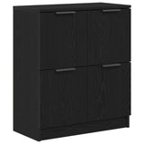 Credenza 2 pcs Rovere Nero 60 x 30 x 70 cm Legno truciolato