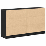 Credenza 2 pcs Rovere Nero 60 x 30 x 70 cm Legno truciolato