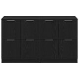 Credenza 2 pcs Rovere Nero 60 x 30 x 70 cm Legno truciolato
