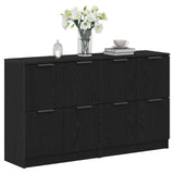 Credenza 2 pcs Rovere Nero 60 x 30 x 70 cm Legno truciolato