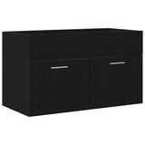 Mobile da Bagno Rovere Nero 90 x 38,5 x 46 cm Legno truciolato