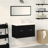 Mobile da Bagno Rovere Nero 80 x 38,5 x 46 cm Legno truciolato