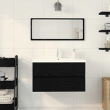 Mobile lavabo Rovere nero 80 x 39 x 62 cm Legno truciolato