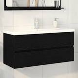 Mobile lavabo Rovere nero 100 x 39 x 62 cm Legno truciolato