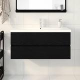 Mobile lavabo Rovere nero 100 x 39 x 62 cm Legno truciolato