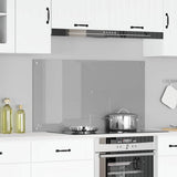 Schienale da cucina Grigio chiaro 110 x 60 cm vetro temperato