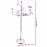 Candelabro Argento 32 x 32 x 79,5 cm Alluminio