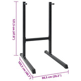 Stazione per dips Nero 103,5 x 66,5 x 121,5 cm