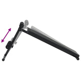 Panca per addominali Nero 124 x 33.5 x 55 cm