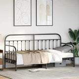 Struttura per letto di giorno Nero 80 x 200 cm