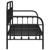 Struttura per letto di giorno Nero 80 x 200 cm