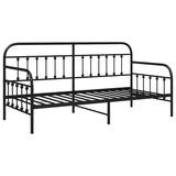 Struttura per letto di giorno Nero 90 x 200 cm