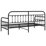 Struttura per letto di giorno Nero 100 x 200 cm