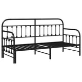 Struttura per letto di giorno Nero 80 x 200 cm