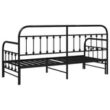Struttura per letto di giorno Nero 80 x 200 cm