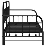 Struttura per letto di giorno Nero 90 x 190 cm