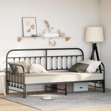 Struttura per letto di giorno Nero 90 x 200 cm