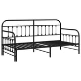 Struttura per letto di giorno Nero 90 x 200 cm